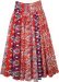Bulgarian Red Cotton Voile Skirt with Smocked Waist