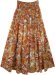 Smocked Waist Flared Cotton Voile Skirt with Paisley Print