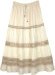 The Cleopatra Antique White Festive Skirt with Lace