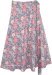 Graceful Floral Printed Cotton Wrap Around Mid Length Skirt