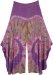 Purple Paradise Rayon Split Leg Boho Pants