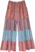 Fiery Red and Cool Blue Bohemian Multicolored Stripe Pants