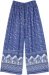 Cobalt Blue Palazzo Pants with Traditional Elephant Print