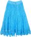 Azure Skies All Over Crochet Pattern Handknit Long Skirt