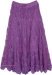 Violet Magic Extra Large All Over Crochet Long Skirt