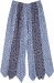 Blue Pottery Geometric Wide Leg Gaucho Pants