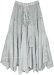 Frosted Silver Medieval Western Hanky Hem Skirt