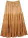 Ombre Beige Tiered Cotton Long Skirt