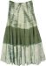 Olive Waves Tie Dyed Tiered Cotton Skirt