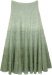 Military Green Lurex Ombre Long Flounce Tiered Skirt
