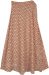 Old Tribe Printed Brown Casual Cotton Wrap Skirt