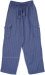 Unisex Bohemian Striped Street Pants in Meadow Blue