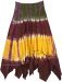 Tricolor Summer Fun Tie Dye Skirt with Uneven Hem