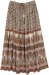 Earthy Paisley Print Long Bohemian Skirt