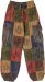 Nomad Travels Patchwork Unisex Harem Pants with Hippie Stamps