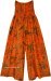 Bird Of Paradise Orange Split Skirt Beach Pants