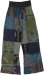 Small Waist Wild Thyme Boho Mixed Patchwork Straight Pants