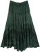 Avocado Green Medieval Western Long Maxi Skirt