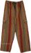 Unisex Rhombus Stripes Hippie Cargo Winter Pants