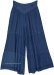 Denim Blue Washed Wide Leg Boho Pants