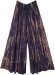 Hipster Navy Blue TieDye Split Skirt Pants