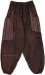 Cola Brown Piped Harem Style Hippie Pocket Pants