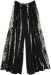 Black and White Stream Tie Dye Flowy Pants