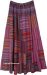 Purple Love Striped Patchwork Hippie Long Skirt