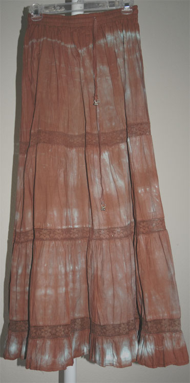 Bohemian Boho Gypsy Brown Skirt