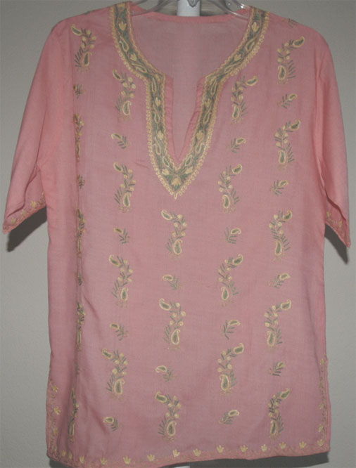 Bohemian Boho Hand Embroidery Tunic Shirt 