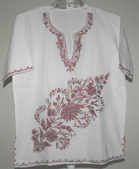 Kashmiri Hand Embroidery Tunic and Shirt