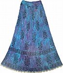 Boho Summer Blue Skirt