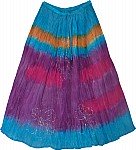 Tie Dye Skirt in Summer Colors
