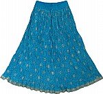 Deep Cerulean Short Cotton Skirt