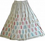Summer Long White Skirt