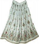 White Sequin Skirt