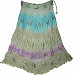 Hippie Gypsy Boho Silk Skirt