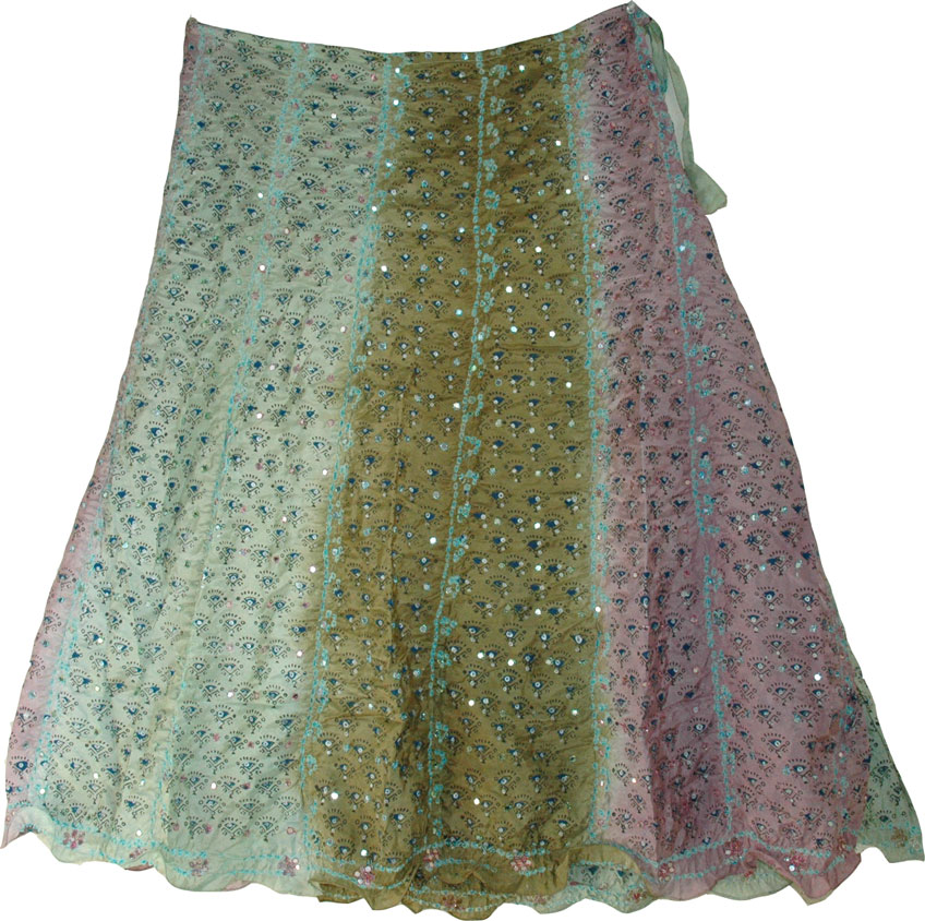 Shadow Shaded Silk Skirt