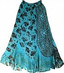 Smalt Blue Womens Long Skirt