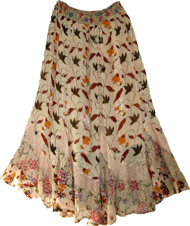 Sandalwood Georgette Skirt 