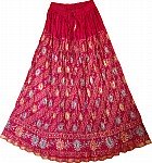 Shiraz Festive Crinkle Cotton Long Skirt 