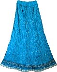 Festive Crinkle Tall Blue Skirt