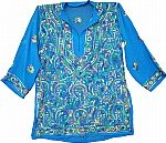 Curious Blue Ladies Tunic Top