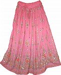 Pink Orange Sequin Skirt