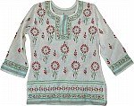 White Embroidered Cotton Tunic