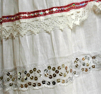 White Sequin Skirt