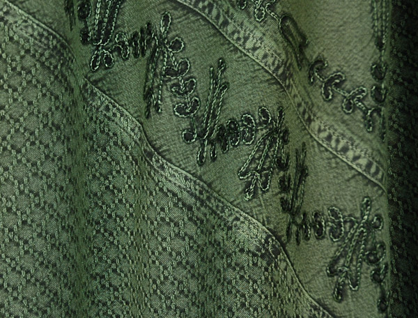 Basil Avian Green Flowy Maxi Skirt