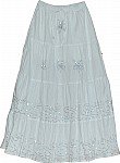 White Gold Sequin Skirt