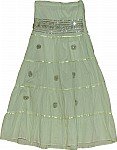 Olivine Sequin Long Skirt