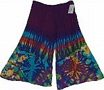 Tie Dye Cotton Gaucho Pants